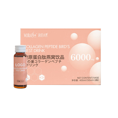 OEM Beauty Skin Whitening e Anti Aging Beauty Collagen Peptide Nido d'uccello Liquido orale