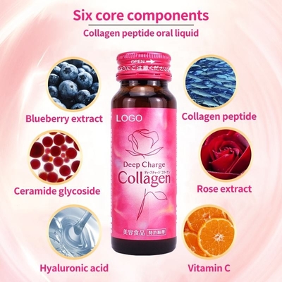 OEM/ODM Halal Nido di Uccello Collagene Pelle sbiancante Orale Liquido fruttato Bevanda Acido Ialuronico Collagene Liquido Orale