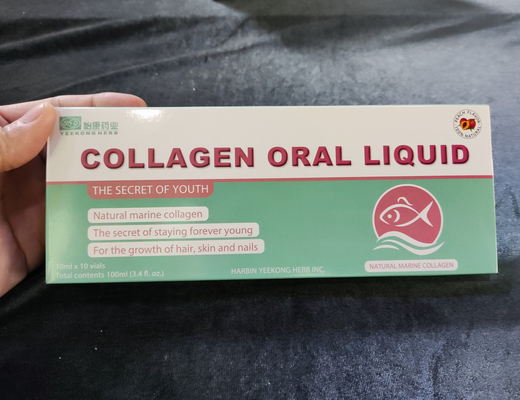 Commercio all'ingrosso dell'OEM di supplemento liquido orale di bellezza 10ml di bellezza della bevanda del peptide del collagene del pesce naturale di 100%.