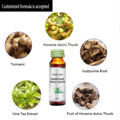 Anti alcolico a base di erbe Hovenia Dulcis Radix Puerariae Estratto Vegan Hangover Drink OEM ODM