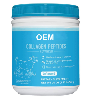 I peptidi del collagene del rifornimento dell'OEM spolverizzano con acido ialuronico e Colleen Fitzpatrick 20 once Unflavored 10 once