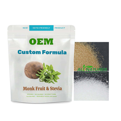 Polvere zero dell'eritritolo di Fruit Extract Stevia del monaco del dolcificante di miscela della polvere dell'OEM di caloria
