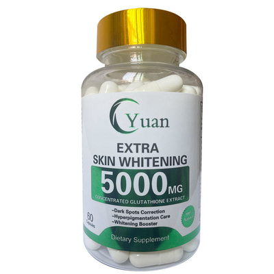 5000MG 3X Extra Whitening Pearl Powder OEM Glutamax Glutatione Pillole sbiancanti per la pelle