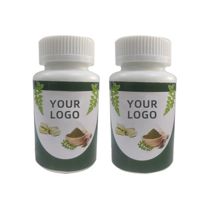 Le etichette che private della polvere dell'OEM Moringa moringa incapsula organico personalizzano la polvere della foglia di moringa
