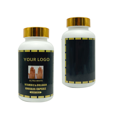 OEM Ultra White Vitamina C e collagene Knuckles Capsule 60 Softgel per la rimozione di nocche scure, gomito