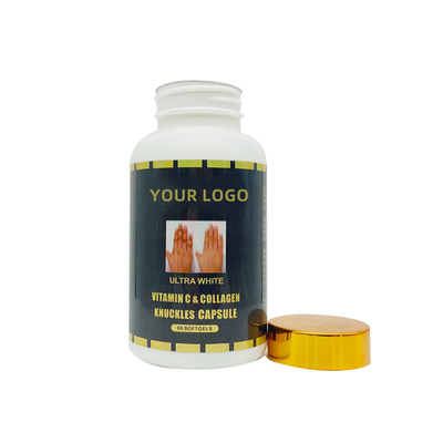 OEM Ultra White Vitamina C e collagene Knuckles Capsule 60 Softgel per la rimozione di nocche scure, gomito