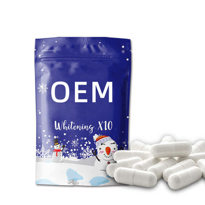 Vitamina C Herbal OEM Capsule OEM Skin 2 in 1 Capsule di polvere di collagene sbiancante