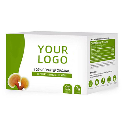 OEM Ganoderma Lucidum Fungo Lingzhi Bustina di tè verde Tè disintossicante per la salute a base di erbe istantaneo