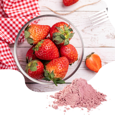 Polvere rosa della fragola dell'OEM della bevanda solida dell'estratto della frutta fresca della pianta
