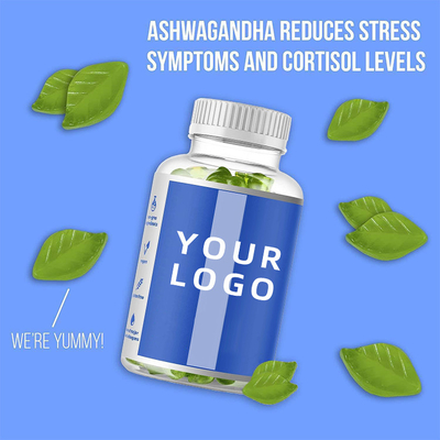 Supplementi nutrizionali da uomo OEM Ashwagandha Plus Magnesium Gummy Vitamin Gummy