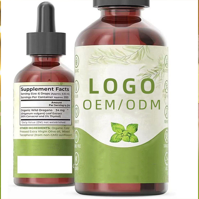 L'olio naturale organico dell'origano di OEM/ODM migliora l'immunità migliora le gocce antiossidanti dell'olio dell'origano di perdita di peso di salute