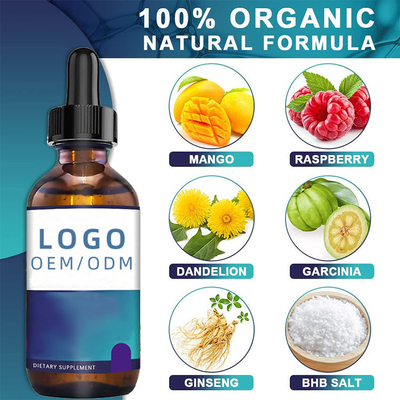 Gocce di collagene di biotina da 30 ml che dimagriscono BHB Keto Drops Olio essenziale di estratto di erbe di semi di olio OEM