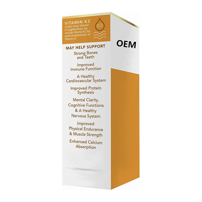 Tutto il vitamina D3 non OMG naturale dell'OEM con le gocce liquide K2