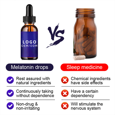 il collagene della biotina di 50ml 5Mg cade la melatonina naturale dell'OEM cade l'aiuto adulto di sonno di notte
