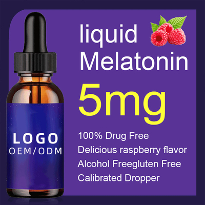 il collagene della biotina di 50ml 5Mg cade la melatonina naturale dell'OEM cade l'aiuto adulto di sonno di notte