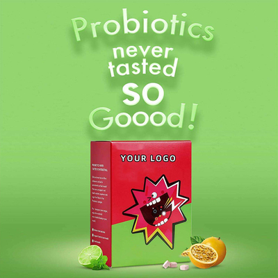 Sugar Free Oral Probiotic Bubble che le losanghe riducono in pani 3 miliardo CFU per i denti gomma la salute ed il respiro fresco