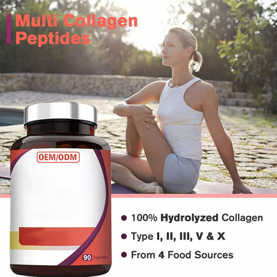 60 / 90/120cts/integratore alimentare nutrizionale del collagene di supplementi donne della bottiglia che imbianca le capsule
