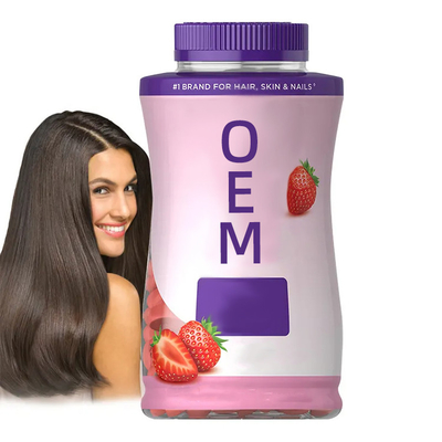 Crescita dei capelli Fragole Vitamine gomme personalizzate private label