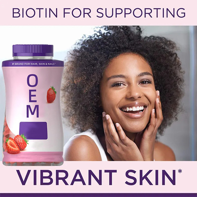 Crescita dei capelli Fragole Vitamine gomme personalizzate private label